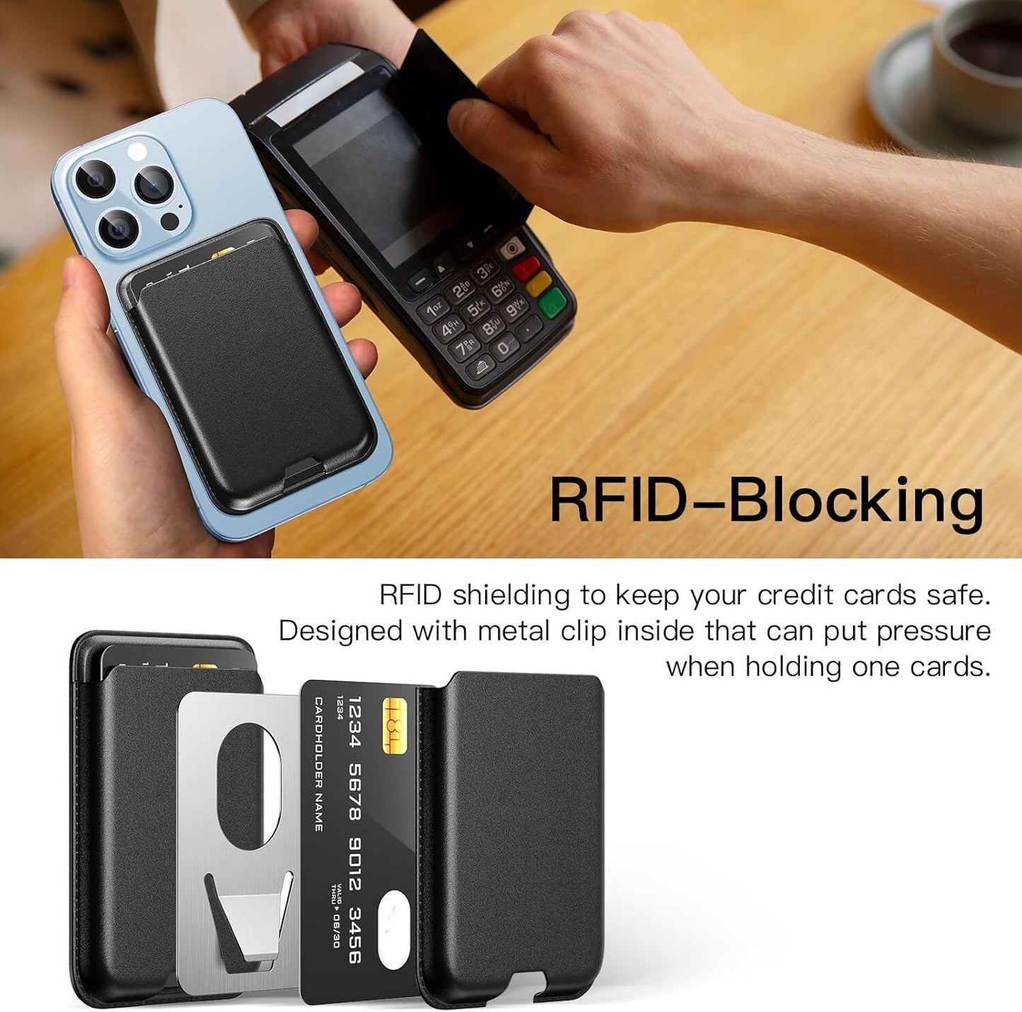 Magnetic Wallet Card Holder for Apple Iphone with Magsafe, Wallet for Iphone 16/