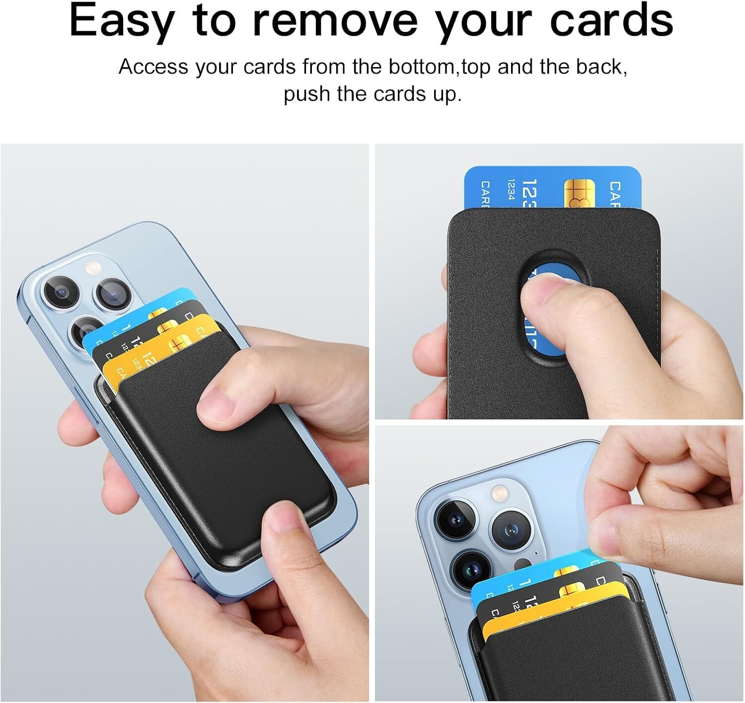 Magnetic Wallet Card Holder for Apple Iphone with Magsafe, Wallet for Iphone 16/