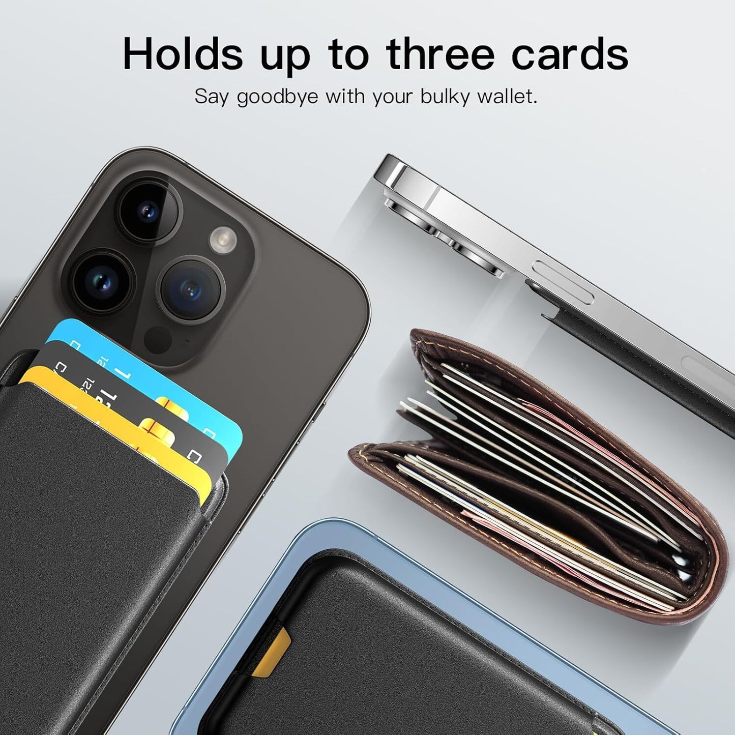 Magnetic Wallet Card Holder for Apple Iphone with Magsafe, Wallet for Iphone 16/