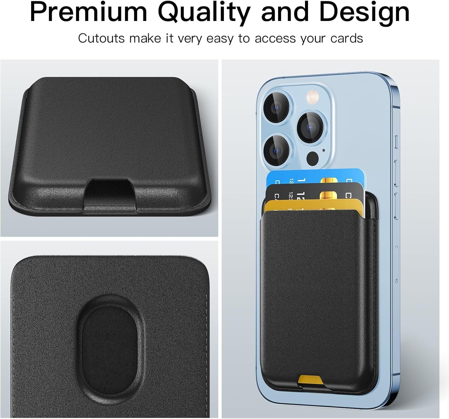 Magnetic Wallet Card Holder for Apple Iphone with Magsafe, Wallet for Iphone 16/
